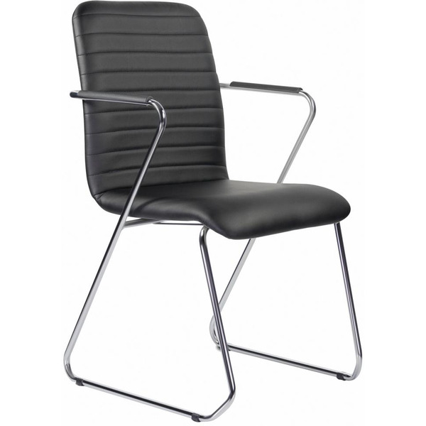 Стул Brabix Visit CF-101 (хром/экокожа черный)