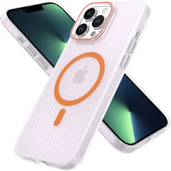 Задняя накладка CASE Translucent Strip Apple iPhone 13 Pro Max (прозрачно-оранжевый)