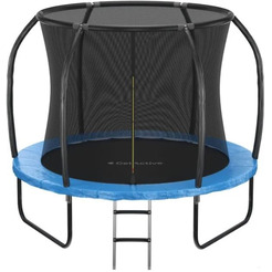 Батут GetActive Jump PRO 8FT SX-FT-8D-BL с лестницей и внутренней сеткой (синий)