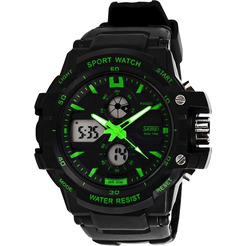 Наручные часы Skmei 0990 (черный/зеленый)