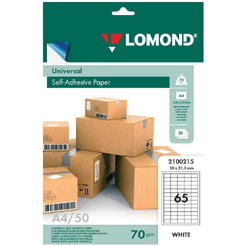 Бумага Lomond самоклеющаяся А4 70 г/кв.м. 50 листов (2100215)
