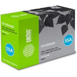 Картридж лазерный Cactus CS-CE255AS CE255A черный (6000стр.) для HP LJ P3011/P3015