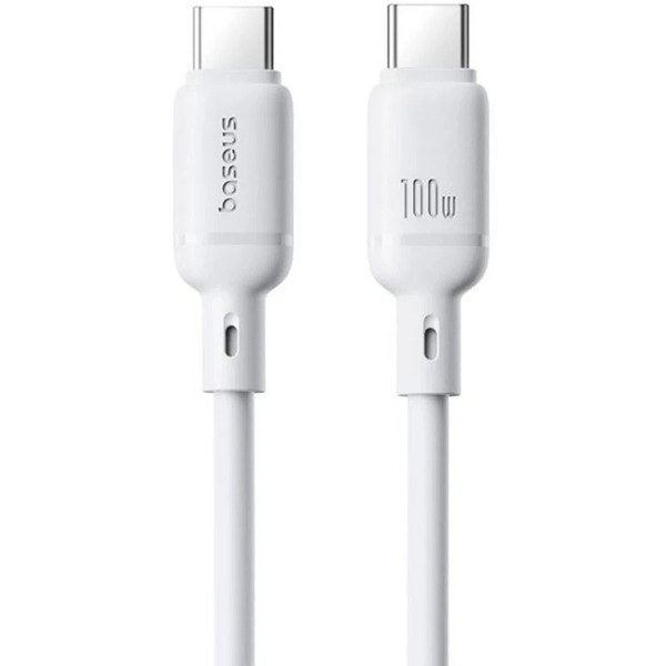 Кабель Baseus Silky Series Fast Charging Cable 100W USB Type-C - USB Type-C (2 м, белый)