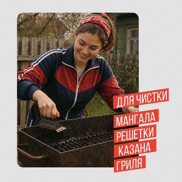 Щетка для чистки мангала и гриля 3 в 1 WBZ 702563