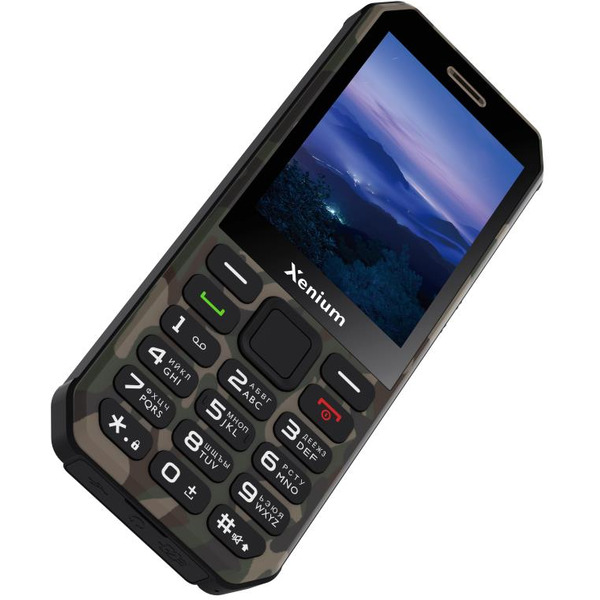 Сотовый телефон Xenium X300 зеленый камуфляж