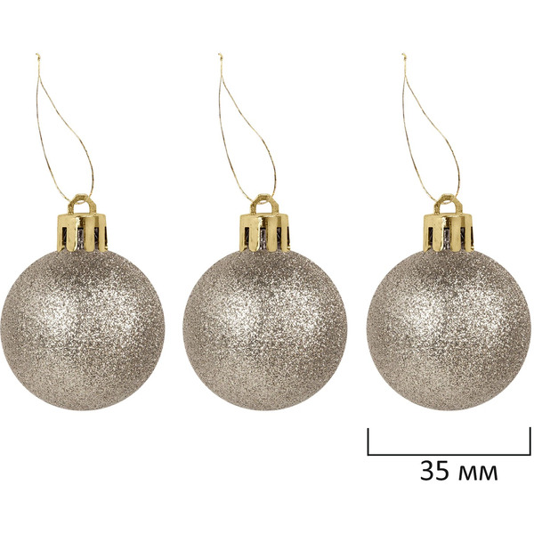 Шары елочные ЗОЛОТАЯ СКАЗКА Light Champagne Style 592592 (шампань)