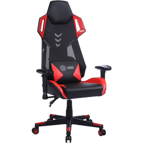 Кресло CACTUS CS-CHR-090BLR (черный/красный)