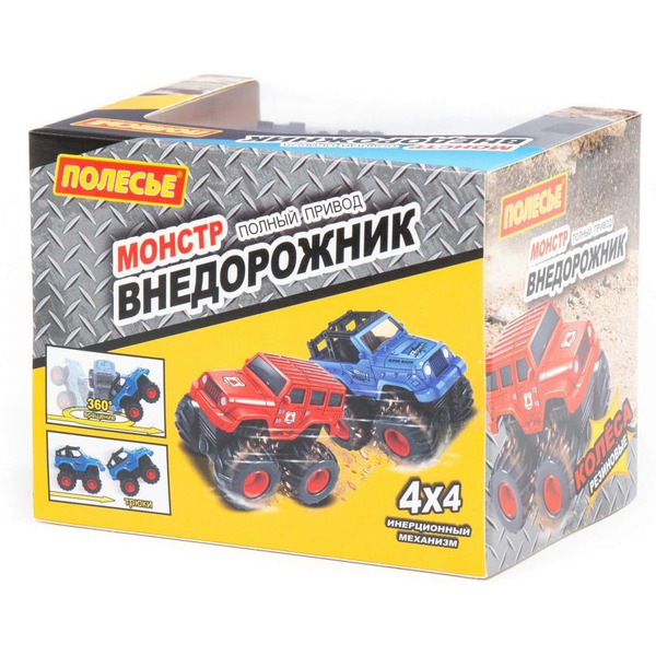 Автомобиль инерционный Полесье "Монстр ВНЕДОРОЖНИК" - "Джип-сафари", (белый) 24507