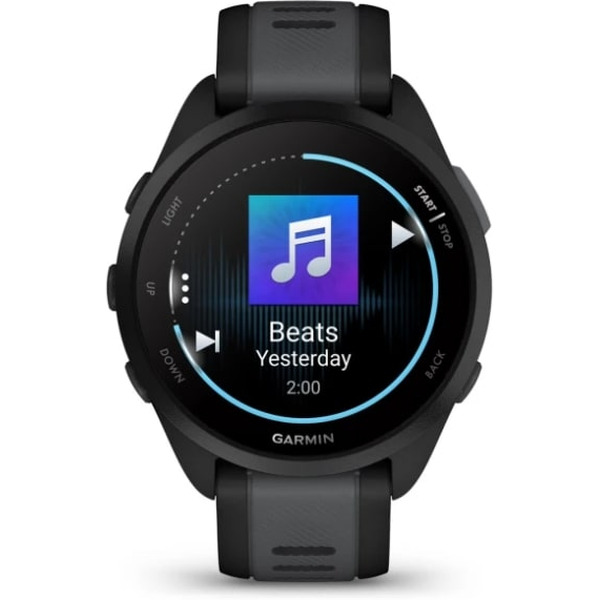 Умные часы Garmin Forerunner 165 Music (черный/сланцево-серый)