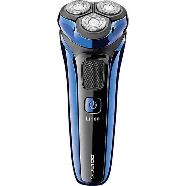 Бритва электрическая POLARIS PMR 0304R wet&dry PRO 5 blades (черный/синий хром)