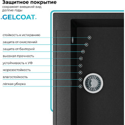 Кухонная мойка Polygran Argo 760 (черный)