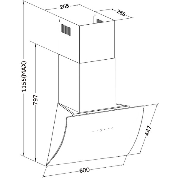 Вытяжка кух. Germes Geneva (60см черный)