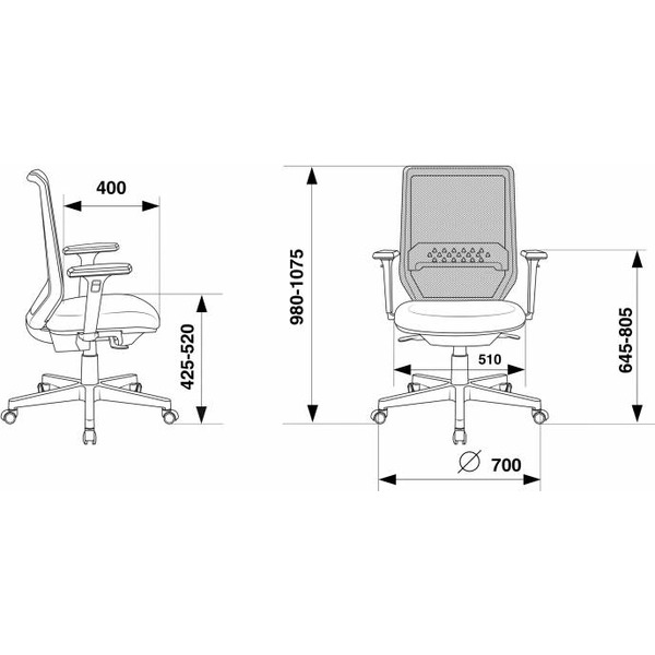 Кресло Бюрократ MC-W611N/DG/417G (темно-серый)