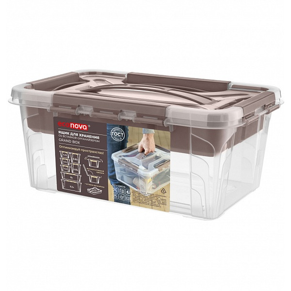 Ящик для хранения Бытпласт Econova Grand Box 4.2 л 433224114 (коричневый)