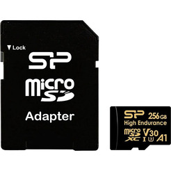 Карта памяти Silicon Power Golden Series High Endurance microSDXC SP256GBSTXDV3V1HSP 256GB (с адаптером)