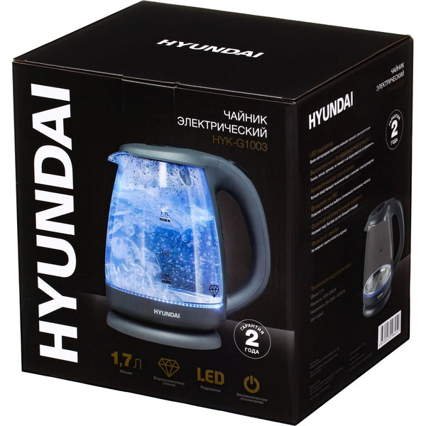Электрочайник Hyundai HYK-G1003