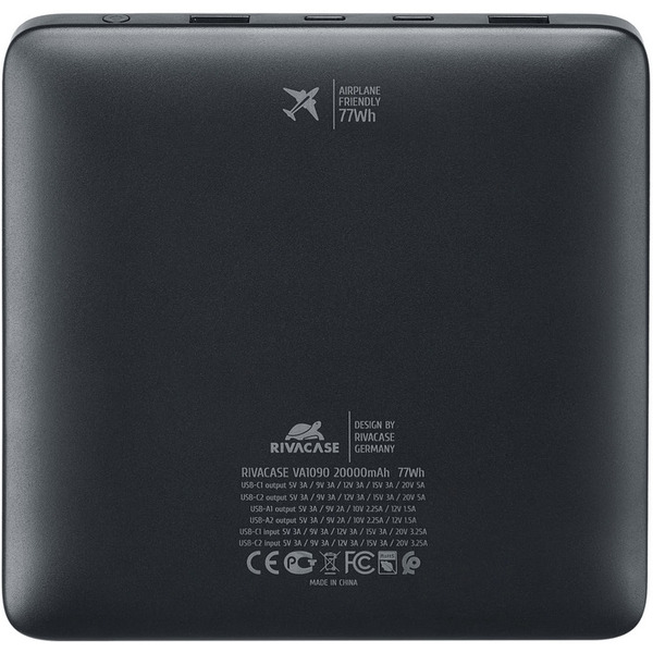 Внешний аккумулятор Rivacase VA1090 20000mAh (черный)