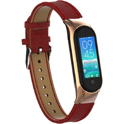 Ремешок Bingo Leather для Xiaomi Mi Band 3/4 Черный
