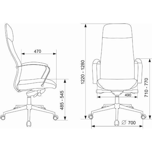 Офисное кресло Бюрократ CH-610SL-Lux (черный, экокожа)