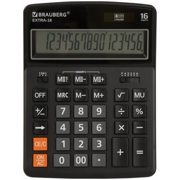 Калькулятор Brauberg Extra-16-bk (250475)