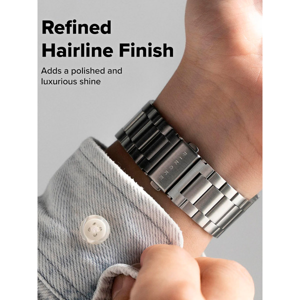 Ремешок RINGKE Metal One Air для Apple Watch 44 / 45 / 46 / 49 mm SILVER