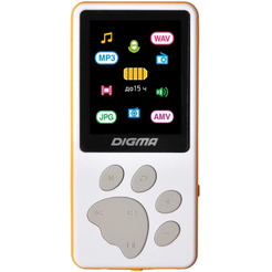 Плеер MP3 Digma S4 8GB (белый/оранжевый)