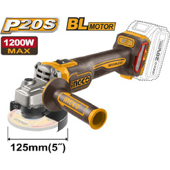 Аккумуляторная шлифмашина INGCO SUPER CAGLI221253 (без АКБ и ЗУ)