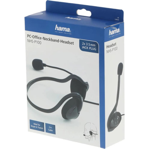 Наушники с микрофоном Hama NHS-P100 (черный) 00139920