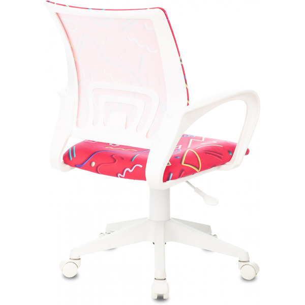Кресло Бюрократ Burokids 1W (малиновый Sticks 05/пластик белый)