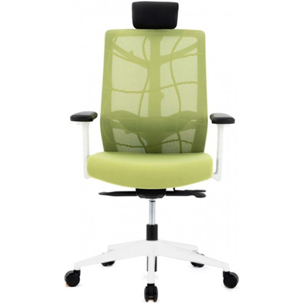 Кресло Chair Meister Nature II (каркас белый, ткань зеленая)