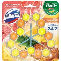 Блок гигиенический для унитаза Доместос Пауэр 5 Трио Свежесть цитруса 3x50 г