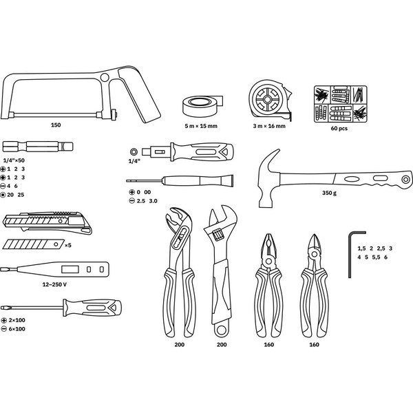 Набор инструментов ВОЛАТ 19620-100