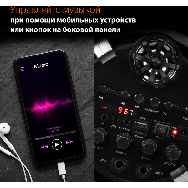 Минисистема SunWind SW-MS50 (черный)