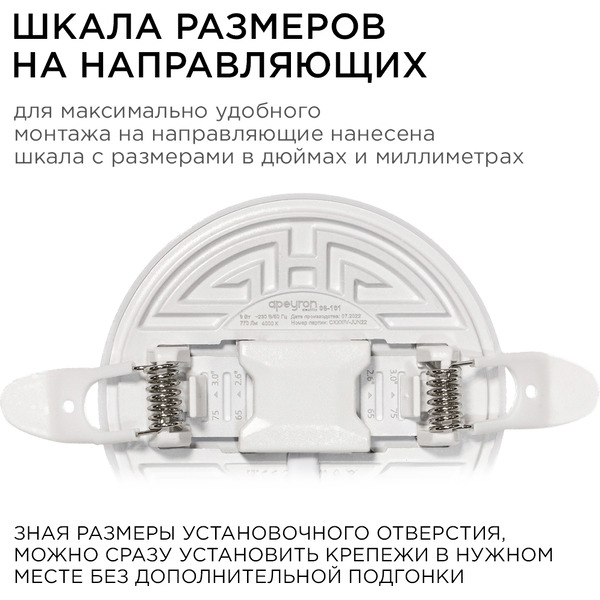 Панель светодиодная встраиваемая APEYRON 06-101