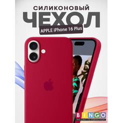 Бампер BINGO Silicone Case для APPLE iPhone 16 Plus красный