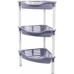 Этажерка угловая BEROSSI Krita 3-секционная с корзинками АС 60476000 (сиреневый туман)