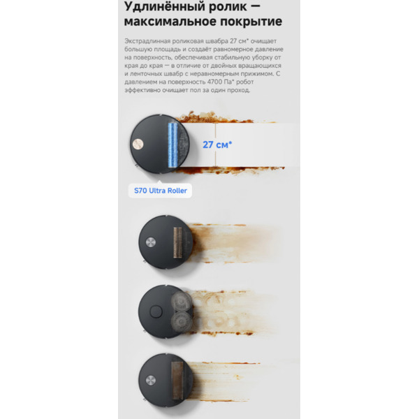 Робот-пылесос Trouver Robot Vacuum S70 Ultra Roller Black (RLZ52EE)