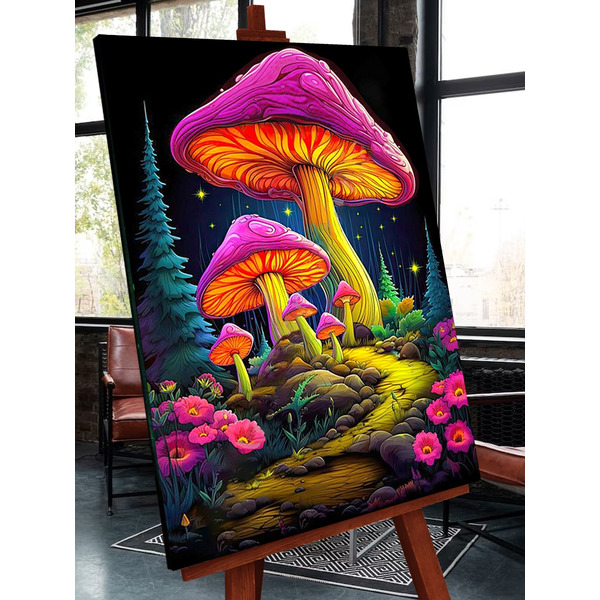 Картина по номерам Флюид Фантазийные грибы 40x50 FHR0429