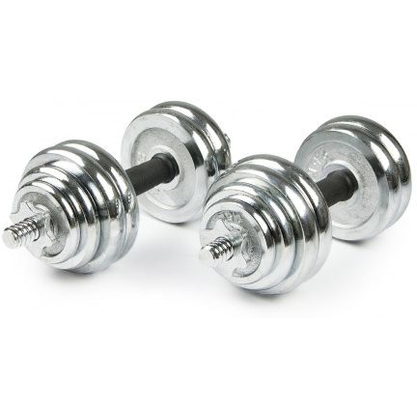 Набор гантелей с соединительным грифом Atlas Sport хромированных в чемодане 20 кг (2x10 кг)