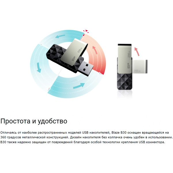 Флеш USB SILICON POWER SP064GBUF3B30V1K