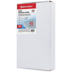 Металлические пружины для переплета BRAUBERG A4 6.4 мм 100 шт 530822 (белый)