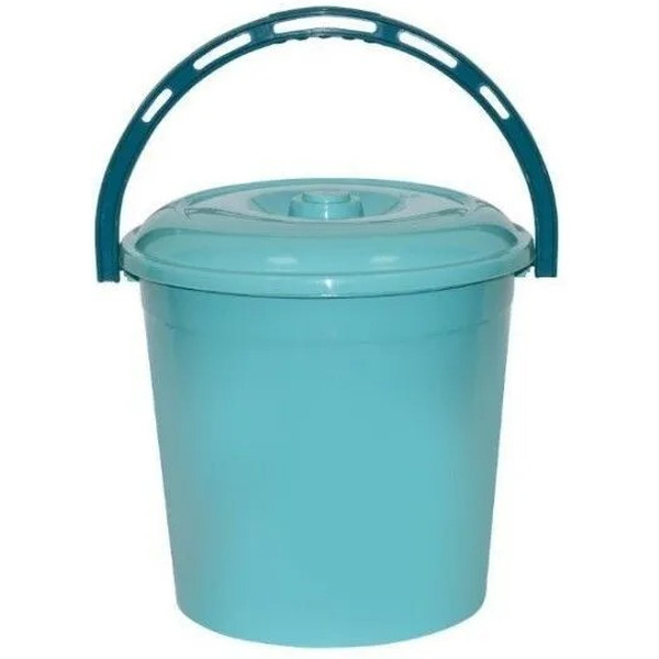 Ведро с крышкой и мерной шкалой BRADEX 21023 (мятный, 10 л)