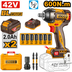 Аккумуляторный ударный гайковерт INGCO CIWLI42602