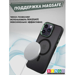Бампер Bingo Metal Magnetic Carbon для APPLE iPhone 12/12 Pro Зеленый