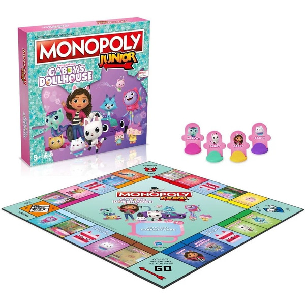Настольная игра HASBRO Монополия детская Gabby's Dollhouse на английском языке WM04157-EN1-6