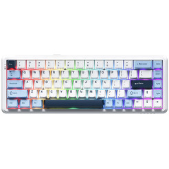 Компьютерная клавиатура AJAZZ AK680 MAX (8+1K) сине-бело-темно-синие клавиши