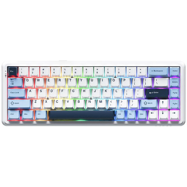 Компьютерная клавиатура AJAZZ AK680 MAX (8+1K) сине-бело-темно-синие клавиши