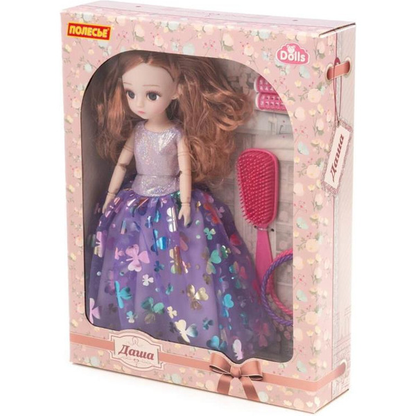 Кукла Полесье Даша в нарядном платье + аксессуары (6 элементов) (в коробке №2) 2949