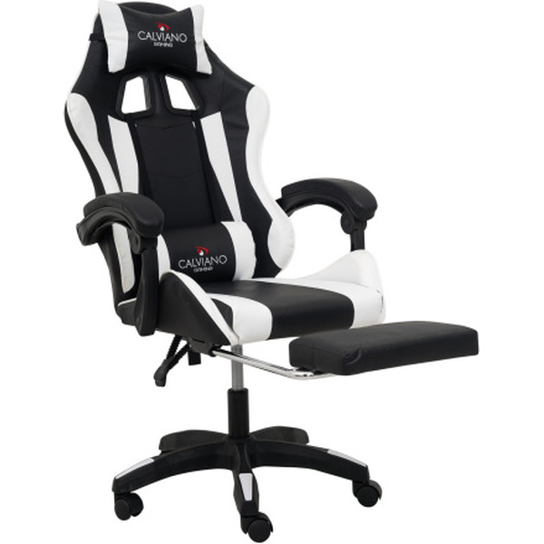 Игровое кресло Calviano 1583 (черный/белый)