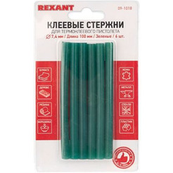 Клеевые стержни Rexant 09-1018 (6 шт, зеленый)